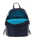 Gabs Anita TG Ruga Stitching Black Backpack M Inchiostro Blu