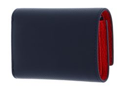 [LACOSTE] Laura Compact Half Wallet BLUE /追跡可 Women's Lora Leather Wallet - Wallets & Small Leather Goods