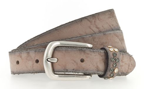 b.belt Tia Crystal Slim Belt W105 Parchment White - kürzbar