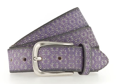 b.belt Tessa Gold Ledergürtel W95 Purple / Silver Metallic