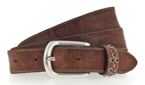 b.belt Tia Topaz 25mm Slim Belt W105 Baileys - shortenable