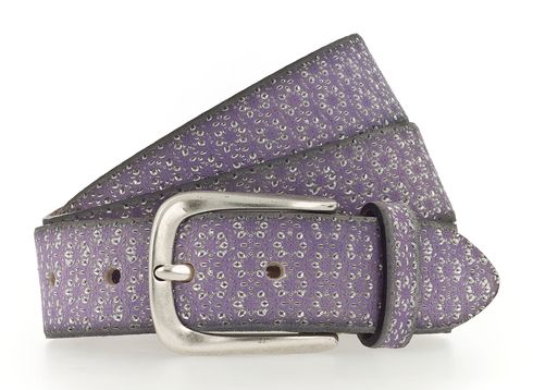 b.belt Tessa Gold Ledergürtel W105 Purple / Silver Metallic