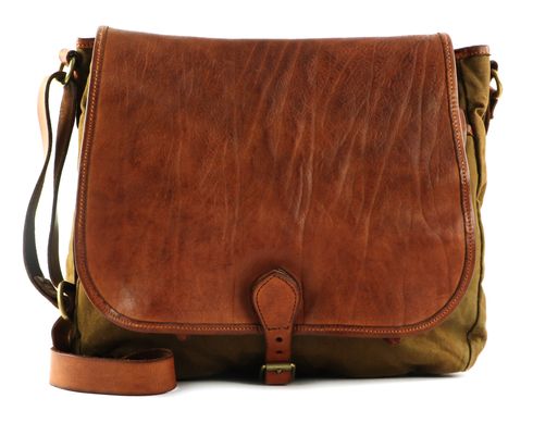 CAMPOMAGGI Shoulder Bag M V.Militare + T / Cognac