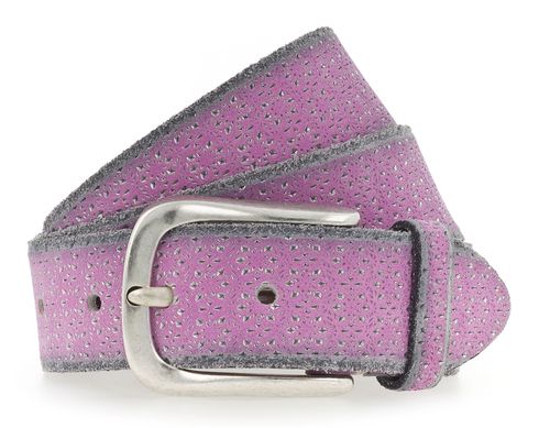 b.belt Tessa Gold Ledergürtel W105 Pink / Silver Metallic