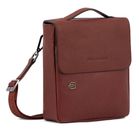 PIQUADRO Black Square Crossover Bag RFID Cuoio