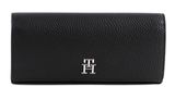 TOMMY HILFIGER TH Emblem Flap Wallet L Black TOMMY HILFIGER TH Emblem Flap Wallet L Black