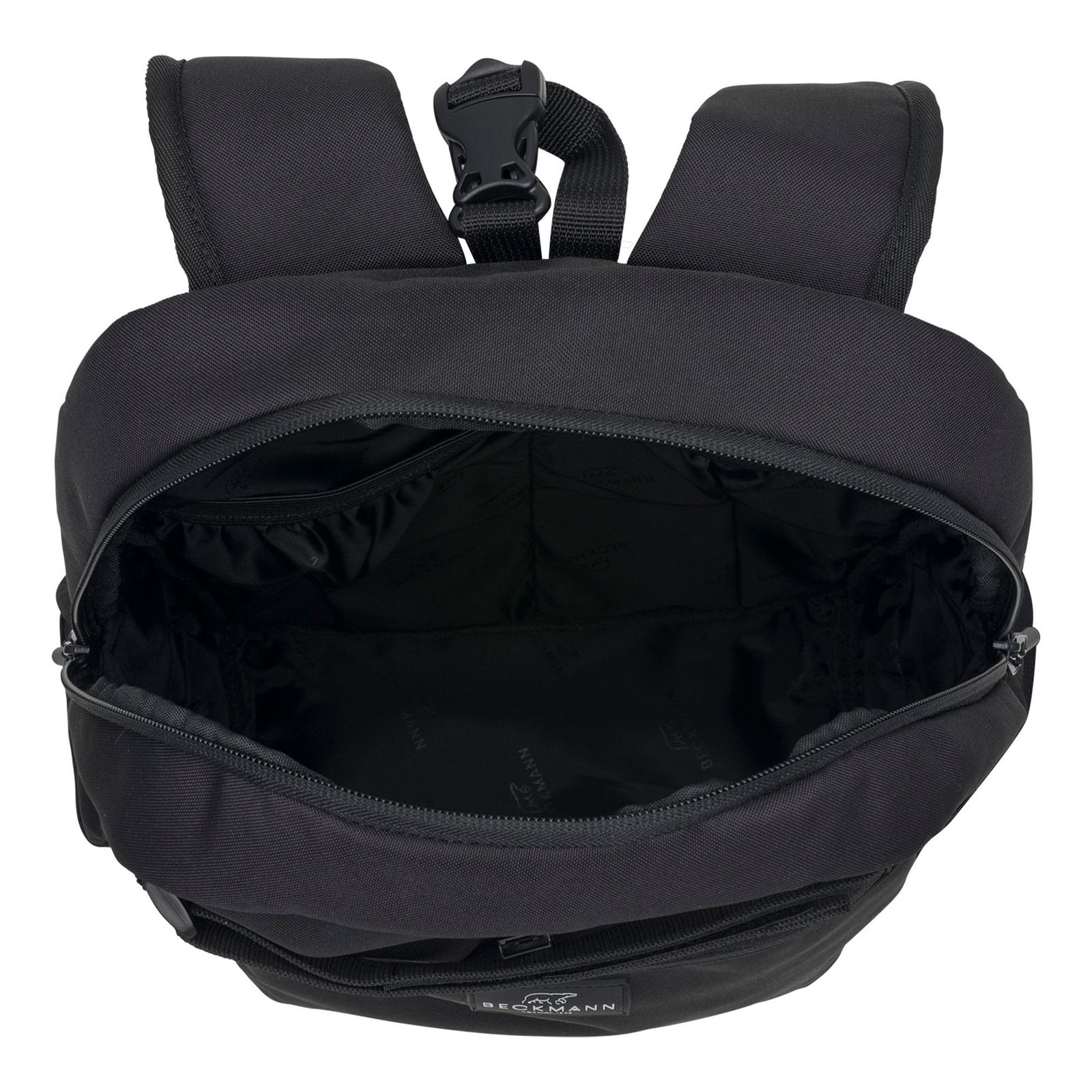 BECKMANN Sport Duffelbag Black Coated - Borsa Sportiva 26L, 42x20x20 Cm, Con Scomparto Scarpe Aerato E Tracolla