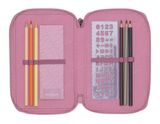 BECKMANN 3-Fold Pencil Case Pink BECKMANN 3-Fold Pencil Case Pink