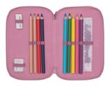 BECKMANN 3-Fold Pencil Case Pink BECKMANN 3-Fold Pencil Case Pink