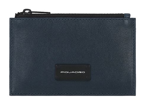 PIQUADRO Harper Zipped Credit Card Pouch RFID Blu