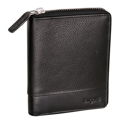 bugatti Atlanta Flap Wallet Zipp Black