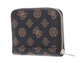 GUESS Laurel SLG Small Zip Around Wallet Mocha Logo