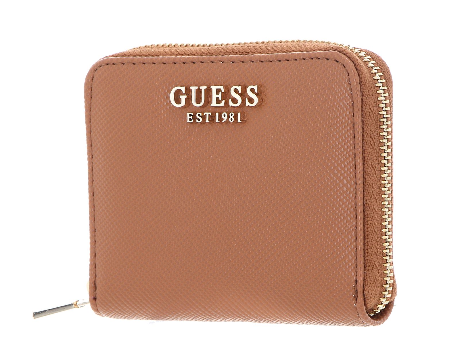 small brown guess purse