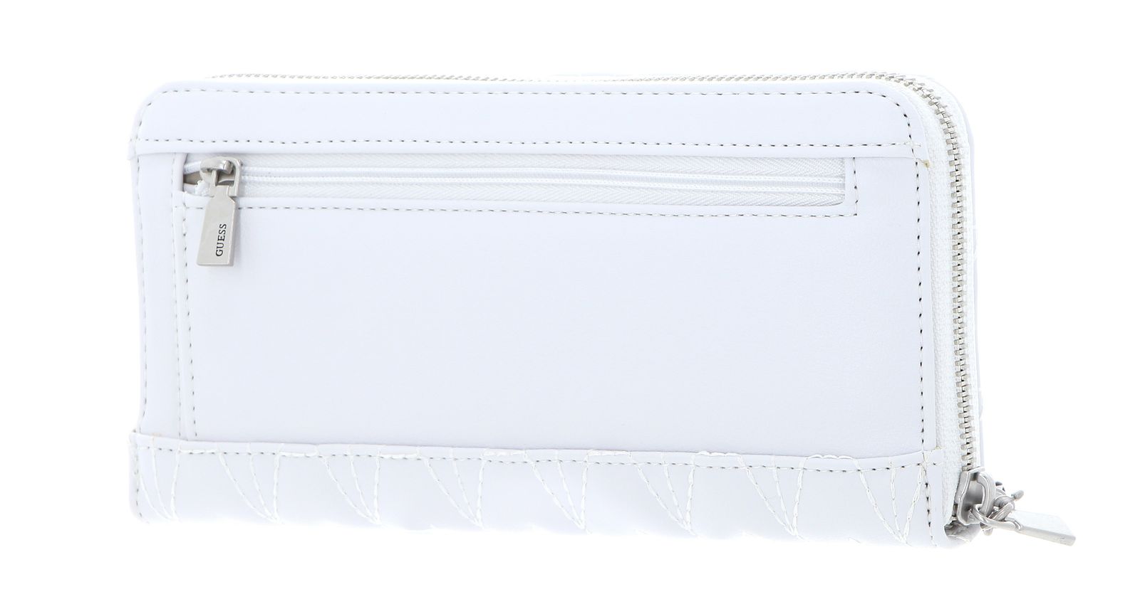 GUESS Geldbörse Regilla SLG Large Zip Around Wallet White modeherz