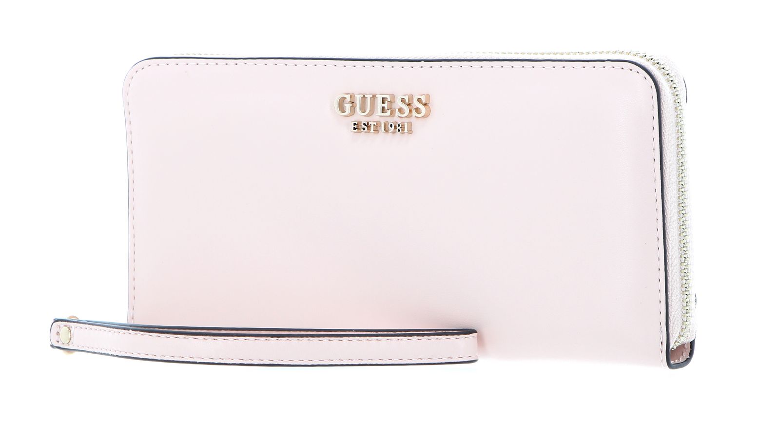GUESS Laurel Portemonnee – Groot Formaat, Rits, Zwart, Met Polsband