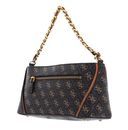 GUESS Izzy Crossbody Top Zip Brown Logo / Cognac