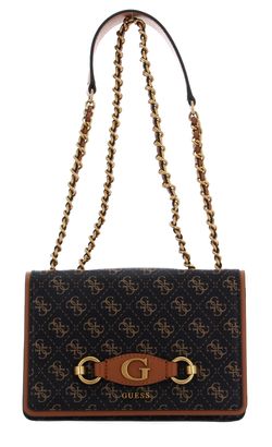 GUESS Izzy Convertible Xbody Flap Brown Logo / Cognac
