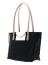 LANCASTER Maya Tote Bag Noir - Ecru - Nude