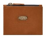 FOSSIL Andrew Magnetic Zip Card Case Saddle FOSSIL Andrew Magnetic Zip Card Case Saddle