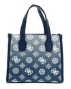 GUESS Silvana Two Compartment Mini Tote Denim Ombre Logo