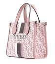 GUESS Silvana Two Compartment Mini Tote Pale Rose Logo GUESS Silvana Two Compartment Mini Tote Pale Rose Logo
