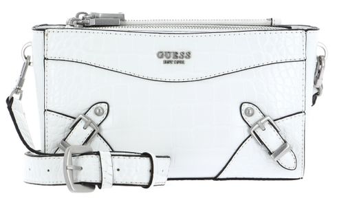 GUESS Didi Mini Double Compartment Top Zip White