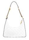 GUESS Giully Top Zip Shoulder Bag White