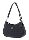 GUESS Noelle Top Zip Shoulder Bag Coal Logo