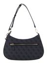 GUESS Noelle Top Zip Shoulder Bag Coal Logo