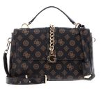 GUESS Tiberia Top Handle Flap Bag Mocha Logo GUESS Tiberia Top Handle Flap Bag Mocha Logo