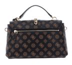 GUESS Tiberia Top Handle Flap Bag Mocha Logo GUESS Tiberia Top Handle Flap Bag Mocha Logo