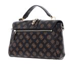 GUESS Tiberia Top Handle Flap Bag Mocha Logo GUESS Tiberia Top Handle Flap Bag Mocha Logo