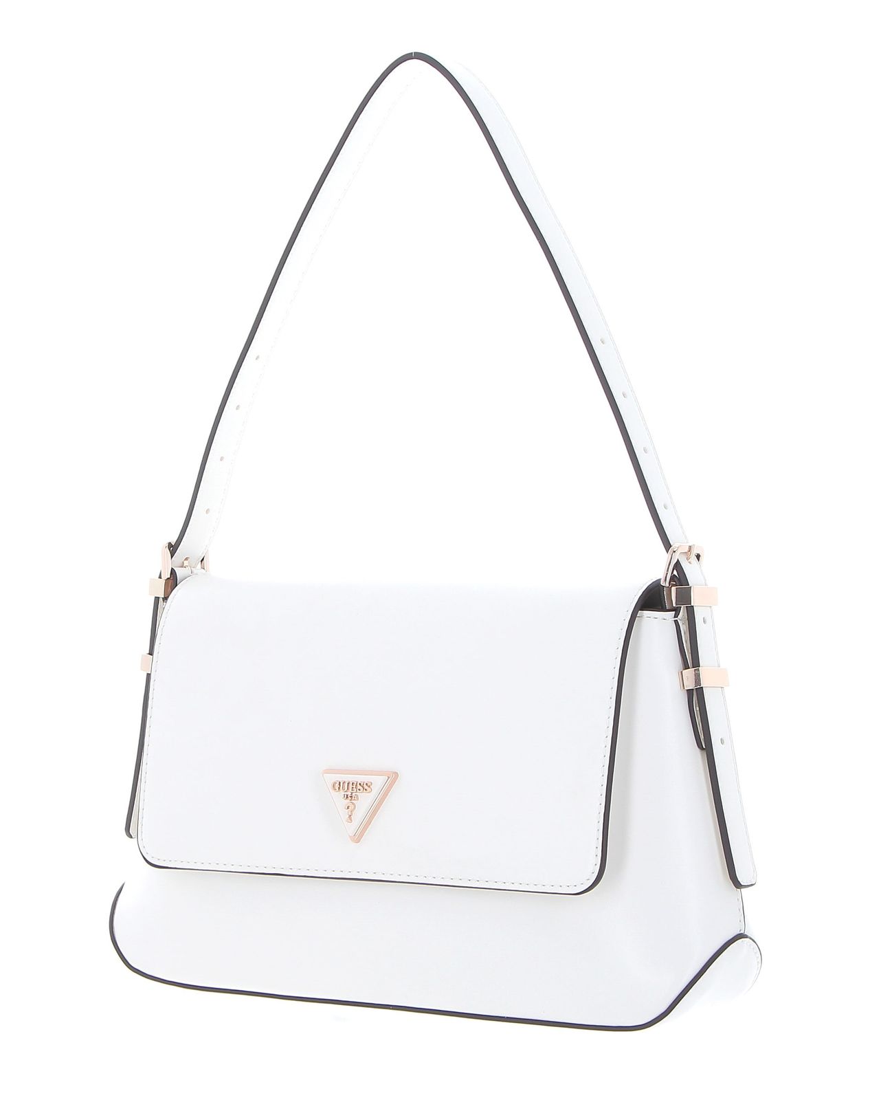 GUESS Desideria Flap Shoulder Bag White GUESS Desideria Flap Shoulder Bag White