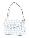 GUESS Eco Brenton Flap Shoulder Bag White Logo