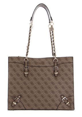 GUESS Didi Society Tote Latte Logo