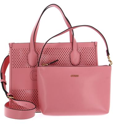 GUESS Katey Perf Small Tote Pink