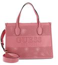 GUESS Katey Perf Small Tote Pink GUESS Katey Perf Small Tote Pink