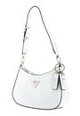 GUESS Noelle Top Zip Shoulder Bag White
