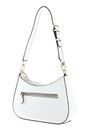 GUESS Noelle Top Zip Shoulder Bag White