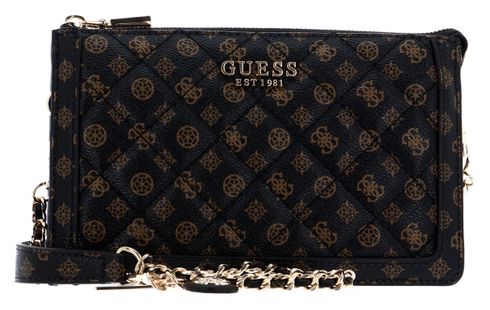 GUESS Abey Multi Compartment Xbody Mocha Logo