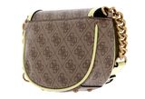 GUESS Izzy Mini Crossbody Flap Latte Logo / Light Lime GUESS Izzy Mini Crossbody Flap Latte Logo / Light Lime