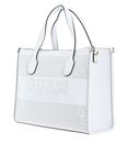 GUESS Katey Perf Small Tote White GUESS Katey Perf Small Tote White