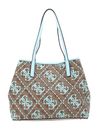 GUESS Vikky Tote Latte Logo / Ice Blue GUESS Vikky Tote Latte Logo / Ice Blue