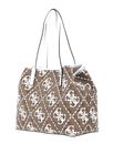 GUESS Vikky Large Tote Latte Logo / White GUESS Vikky Large Tote Latte Logo / White