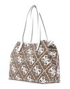 GUESS Vikky Large Tote Latte Logo / White GUESS Vikky Large Tote Latte Logo / White