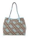GUESS Vikky Large Tote Latte Logo / Ice Blue GUESS Vikky Large Tote Latte Logo / Ice Blue
