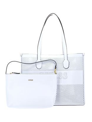 GUESS Katey Perf Tote White