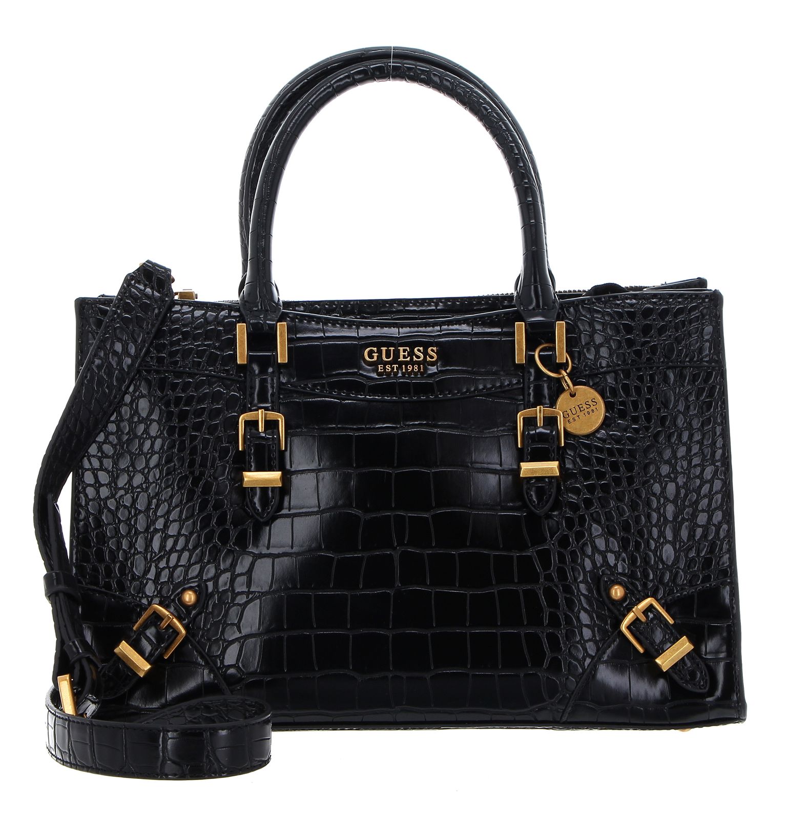 Sac guess outlet noir croco