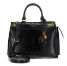 GUESS Katey Croc Large Luxury Satchel Black GUESS Katey Croc Large Luxury Satchel Black