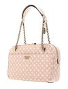 GUESS Abey Top Zip Shoulder Bag Light Rose Logo